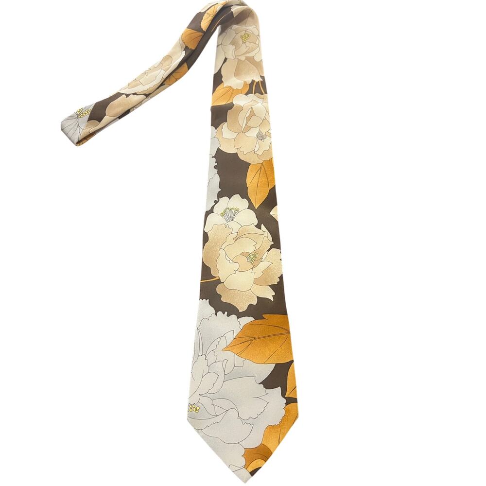 Vintage Leonard Paris Silk Tie | Men's Designer Floral Art Print